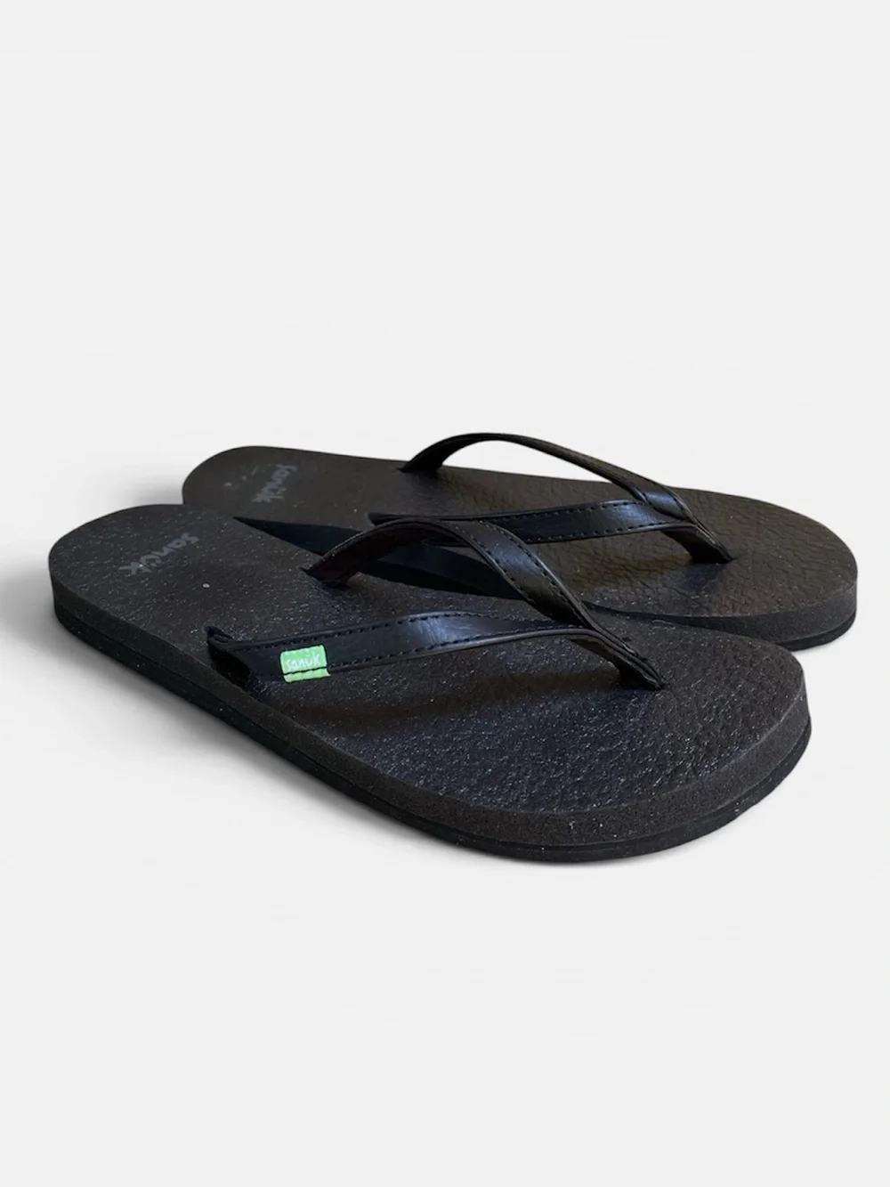 Sanuk Yoga Spree 4 Women's Flip-flop Thong Sandal in Black Sz 6